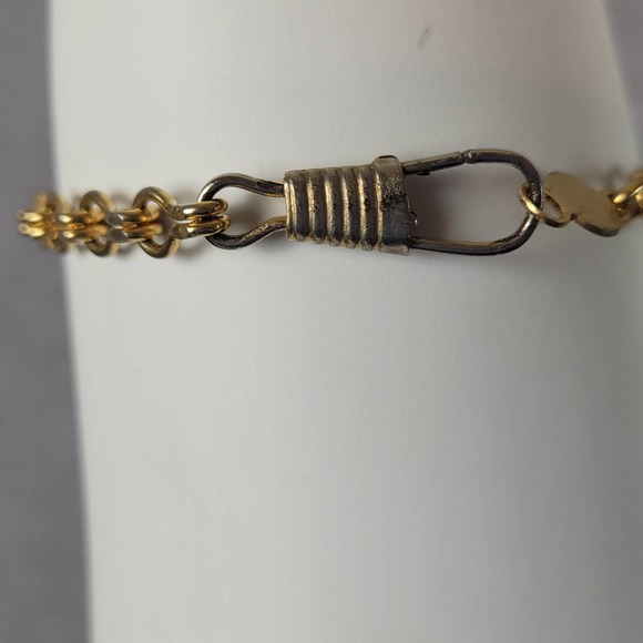 Vintage Accessocraft N.Y.C Goldtone Chain Link Bracelet Hinged Clasp - Picture 6 of 8